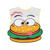 Civil Baby Hamburger Baskılı Mama Önlüğü - Ekru Standart