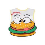 Civil Baby Hamburger Baskılı Mama Önlüğü - Ekru