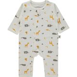 Civil Baby Hayvan Baskılı 3-12 Ay Ekru Tulum