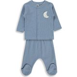 Civil Baby Hilal Baskılı 1-9 Ay Pijama Takımı - Mavi - Buz Mavi - 9 - 12 Ay