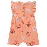 Civil Baby Kalp Çiçek Empirme 6-18 Ay Pudra Tulum