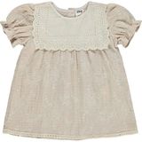 Civil Baby Kare Yaka Brodeli 6-18 Ay Bej Elbise