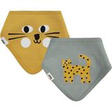 Civil Baby Kedi Baskılı 2'li Mama Önlüğü - Hardal - Standart