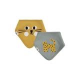 Civil Baby Kedi Baskılı 2'li Mama Önlüğü - Hardal