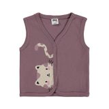 Civil Baby Kedi Baskılı 6-18 Ay Yelek - Kahve 9-12 Ay