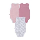 Civil Baby Kedi Empirmeli 3 Lü 0-36 Ay Çıtçıtlı Badi - Beyaz 3-6 Ay