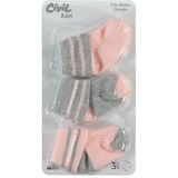 Civil Baby Kız Bebek 3'lü Çorap Set 0-24 Ay Pembe - Standart
