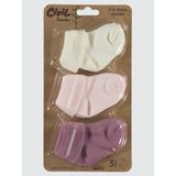 Civil Baby Kız Bebek 3'lü Çorap Set 0-24 Ay Pudra - Standart