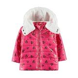 Civil Baby Kız Bebek Fuşya 6-18 Ay Kapüşonlu Mont