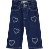 Civil Baby Kız Bebek Kalp Pachli 6-18 Ay Pantolon Kot - Mavi - 6 - 9 Ay