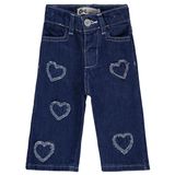 Civil Baby Kız Bebek Kalp Pachli 6-18 Ay Pantolon Kot - Mavi