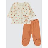 Civil Baby Kız Bebek Pijama Takımı 1-6 Ay Fildişi - Fil Dişi - 6 - 9 Ay