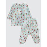 Civil Baby Kız Bebek Pijama Takımı 1-6 Ay Mavi - 3 - 6 Ay