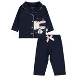 Civil Baby Kız Bebek Pijama Takımı 6-18 Ay Lacivert