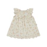 Civil Baby Kol Fırfırlı Çiçek Baskılı 6-18 Ay Bej Elbise