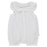 Civil Baby Kol ve Yaka Fırfırlı 6-18 Ay Beyaz Tulum
