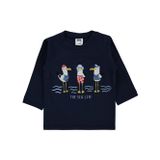 Civil Baby Leylek Baskılı 6-18 Ay Lacivert Sweatshirt