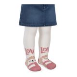 Civil Baby Love 6-18 Ay Ekru Bebek Kız Külotlu Çorap