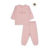 Civil Baby Organic Pamuklu Omuzdan Patlı 1-9 Ay Pijama Takımı - Pembe 3-6 Ay