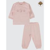 Civil Baby Organic Pamuklu Omuzdan Patlı 1-9 Ay Pijama Takımı - Pembe1-3 Ay