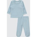 Civil Baby Organik Pamuklu 0-6 Ay Bebe Pijama Takımı - Mavi0-1 Ay