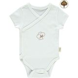 Civil Baby Organik Pamuklu Çıtçıtlı Badi Ekru 0-3 Ay Kısa Kollu Bebek Body - 0 - 1 Ay