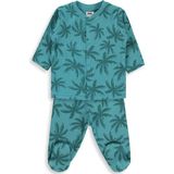 Civil Baby Palmiye Empirme 1-9 Ay Pijama Takımı - Yeşil - Orta Petrol - 6 - 9 Ay