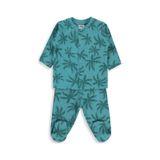 Civil Baby Palmiye Empirme 1-9 Ay Pijama Takımı - Yeşil Petrol