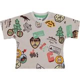 Civil Baby Patch Empirme 6-18 Ay Tişört - Bej - Taş - 18 - 24 Ay