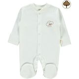 Civil Baby Prematüre Organik Patikli Tulum Ekru - Yenidoğan