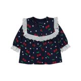 Civil Baby Puanlı Kiraz Emprime Fistolu Kız 6-18 Ay Pijama Takımı - Lacivert6-9 Ay