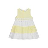 Civil Baby Renkli Roba Dantelli Kız Bebek Elbisesi, Sarı, 6-9 Ay