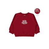 Civil Baby Skater Forever Baskılı Sweatshirt, Erkek Bebek, 6-9 Ay, Koyu Kırmızı