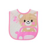 Civil Baby Tatlı Ayı Baskılı Mama Önlüğü - Pembe