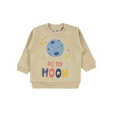 Civil Baby To The Moon Baskılı 6-18 Ay Kahverengi Sweatshirt