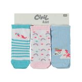 Civil Baby Unicorn 3'lü 6-18 Ay Bebek Kız Çorap Set - Standart