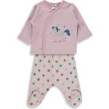 Civil Baby Unicorn Baskılı 1-9 Ay Pijama Takımı - Pembe - Pastel - 6 - 9 Ay