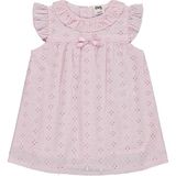 Civil Baby Yaka ve Kol Fırfırlı Brode 6-18 Ay Elbise - Pembe - Toz Pembe - 6 - 9 Ay