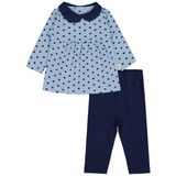 Civil Baby Yakalı Puan Baskılı 6-18 Ay Takım - Lacivert 12-18 Ay