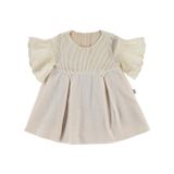 Civil Baby Yaprak Nakış Kol Dantel 6-18 Ay Bej Elbise
