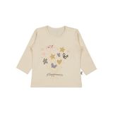 Civil Baby Yıldız Kalp Baskılı 6-18 Ay Bej Sweatshirt