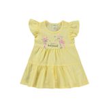 Civil Baby Zürafa Lase Nakış Kız Bebek Elbisesi, Sarı, 6-9 Ay