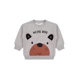 Civil Bear Baskı-Nakışlı Erkek Çocuk Sweatshirt Gri 5-6 Yaş, 2-3 Yaş, 19407250225W1, Grimelanj, erkek-çocuk