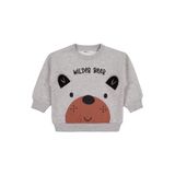 Civil Bear Baskı-Nakışlı Erkek Çocuk Sweatshirt Gri 5-6 Yaş, 4-5 Yaş, 19407250225W1, Grimelanj, erkek-çocuk