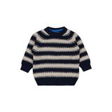 Civil Bebek Elvi Çizgili Lacivert Kazak 12-18 Ay, 12-18 AY, 45L57450225W1, Soft Lacivert, Bebek-Erkekler