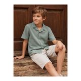 Civil Boys Basic Waffle Erkek Çocuk Gömlek, Çağla Yeşili, 6-7 Yaş