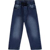 Civil Boys Beli Lastikli Jogger Pantolon Kot Mavi 2-5 Yaş Erkek Çocuk Düz Kesim Dokuma Kumaş - Koyu Mavı - 3 - 4 Yaş