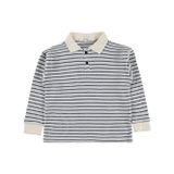 Civil Boys Çizgili Polo Yaka 6-9 Yaş Sweatshirt - Lacivert
