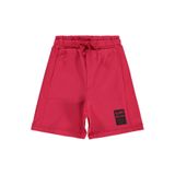 Civil Boys Erkek Çocuk Basic Have Fun Baskılı Şort, Kırmızı, 3-4 Yaş