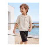 Civil Boys Erkek Çocuk Basic Tatil Yaka Gömlek, 4-5 Yaş, Taş Rengi